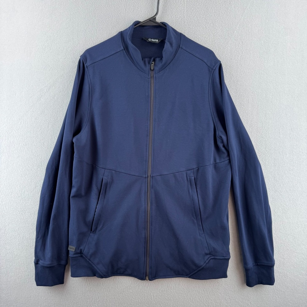 Cuts Clothing Jacket‎ Mens XL Blue Stretch Active Full Zip Casual Golf